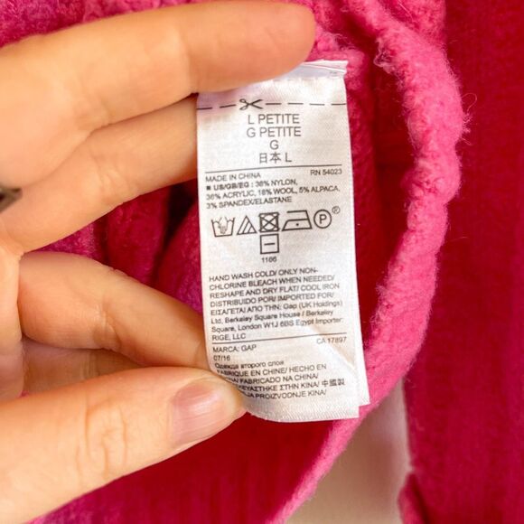 Gap Barbie Pink Crewneck Sweater Size LP - Picture 3 of 7